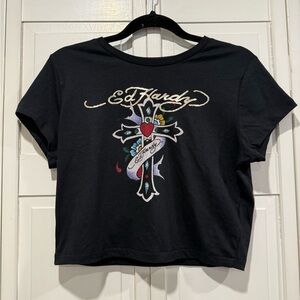 Ed hardy cropped top size XL NWOT